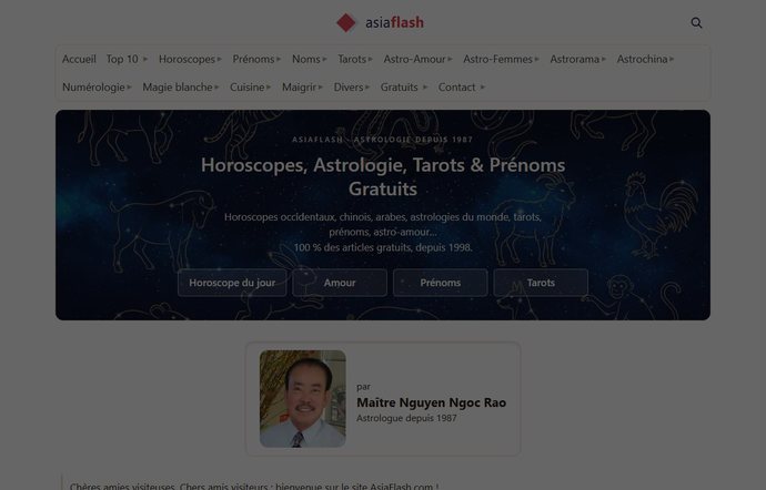 Page d'accueil de asiaflash.com