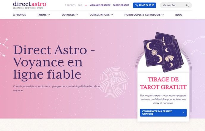 Page d'accueil de directastro.com