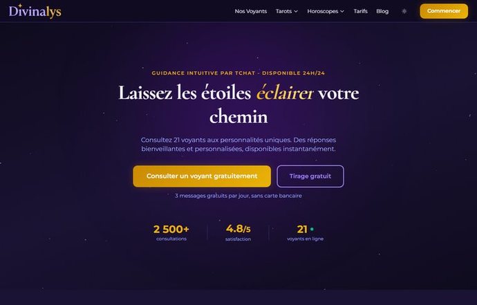 Page d'accueil de divinalys.com