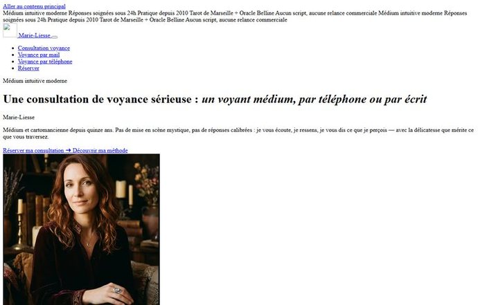 Page d'accueil de marieliesse-voyance.com