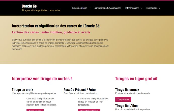 Page d'accueil de oracle-de-ge.com